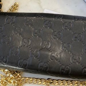 Designer wallet converted to Crossbody